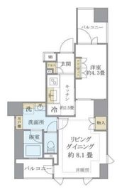 ブリリア上野プレイス 4階 間取り図