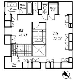 STUDIO御殿山 4階 間取り図