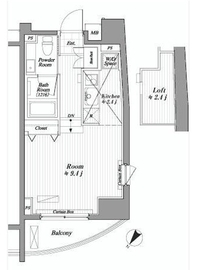 ブランシック白金台 502 間取り図