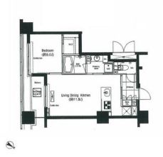 コンフォリア新川 1104 間取り図