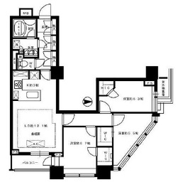 ライオンズ四谷タワーゲート 6階 間取り図