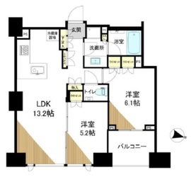 シティタワー上野池之端 10階 間取り図