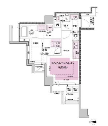 セントラルレジデンス外苑西通り 8階 間取り図