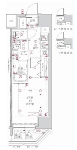 クレイシアIDZ中野アーバンスクエア 4階 間取り図