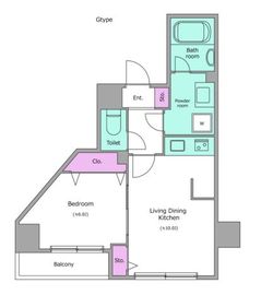 カージェ文京千石 304 間取り図