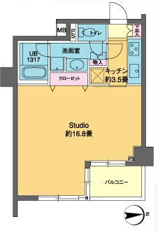 カスタリア高輪 306 間取り図