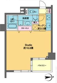 カスタリア高輪 306 間取り図