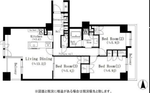 パークサイド・ウイングス 510 間取り図