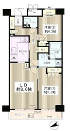 高田馬場パークホームズ 4階 間取り図