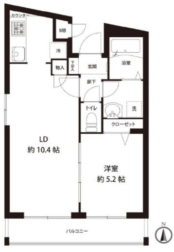 レオーネ馬込 505 間取り図