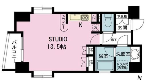 エスコートノヴェル南麻布 9階 間取り図