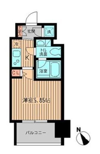 レジディア大森 1305 間取り図