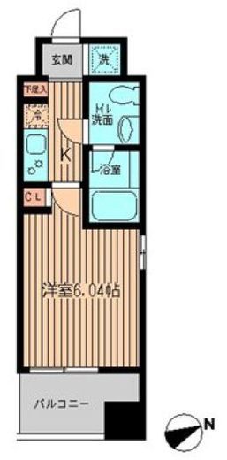 レジディア大森 1302 間取り図