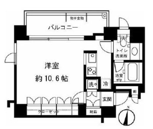 アゼリアテラス新宿 4階 間取り図