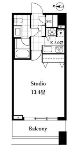 コンシェリア西新宿タワーズウエスト 18階 間取り図