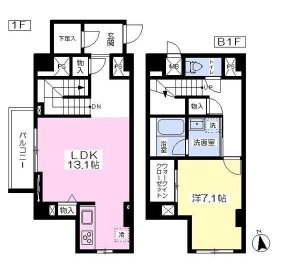 ミア高輪 1階 間取り図