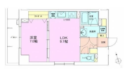 銀座レジデンス参番館 201 間取り図