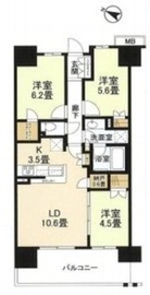 ザ・パークハウスオイコス赤羽志茂サードスクエア 12階 間取り図