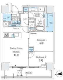 パークホームズ北千住アドーア 13階 間取り図