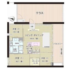 ガーデニエール砧ウエスト 108 間取り図