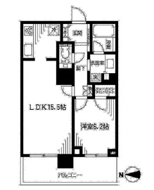 ブリリアタワー大崎 2階 間取り図