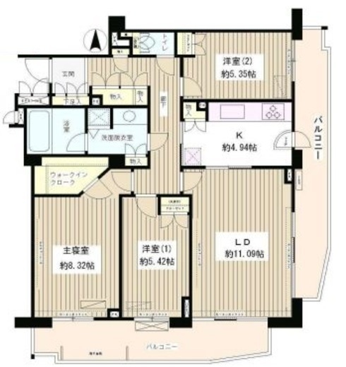 プランシェール落合 2階 間取り図