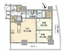 ステーションツインタワーズ糀谷フロントイースト 7階 間取り図