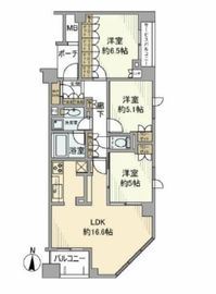 シティハウス中野新橋 4階 間取り図