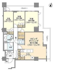 グランドメゾン三軒茶屋の杜 15階 間取り図