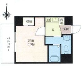 エスティメゾン南麻布 206 間取り図