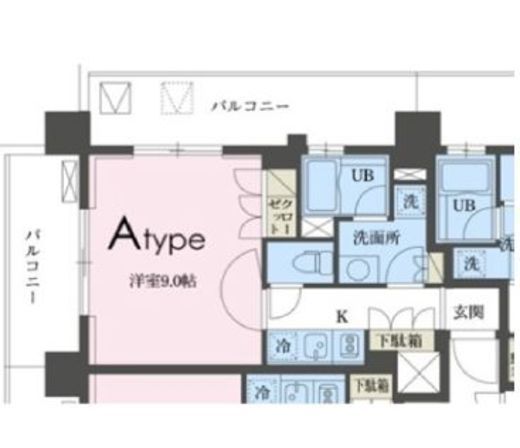 ガレリア東新宿 802 間取り図
