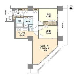 豊洲シエルタワー 15階 間取り図