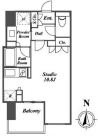 ブリリアタワー池袋 14階 間取り図