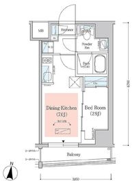 アーバネックス西新宿2 303 間取り図