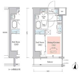 アーバネックス西新宿2 304 間取り図