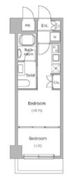 レジディア新宿イースト 602 間取り図