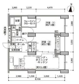 東雲キャナルコートCODAN 14-1205 間取り図