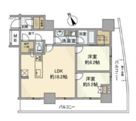 ステーションツインタワーズ糀谷フロントイースト 8階 間取り図