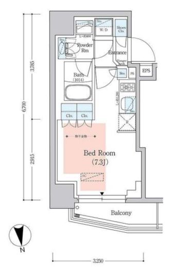 プライムアーバン品川中延 203 間取り図
