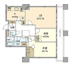 スカイライトタワー 24階 間取り図