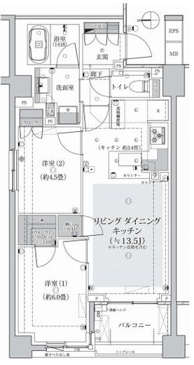 パークホームズ等々力八丁目 2階 間取り図