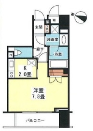 東急ドエルグラフィオ広尾 502 間取り図