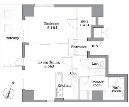レジディア東麻布 1003 間取り図