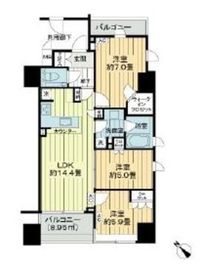 サンクタス武蔵小山 5階 間取り図