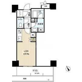 ジオ四谷坂町 1階 間取り図
