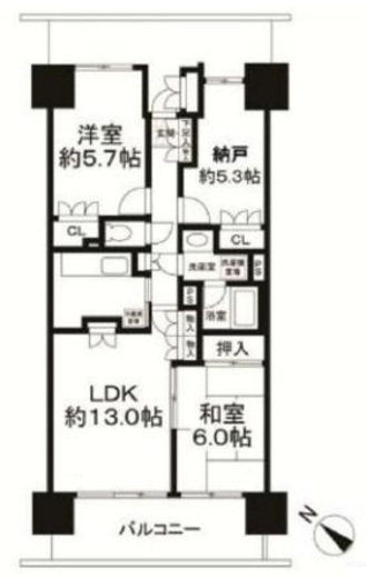 イーストパークス大島サザンスクエア 12階 間取り図
