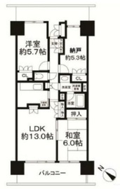 イーストパークス大島サザンスクエア 12階 間取り図