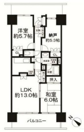 イーストパークス大島サザンスクエア 12階 間取り図