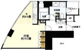 マジェスタワー六本木 21階 間取り図