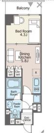 ライオンズフォーシア両国 204 間取り図